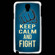 Coque Samsung Galaxy Note 3 Light Keep Calm and Fight Bleu