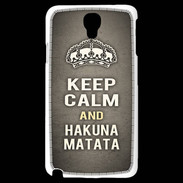 Coque Samsung Galaxy Note 3 Light Keep Calm and Hakuna Matata Gris