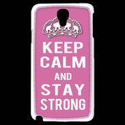 Coque Samsung Galaxy Note 3 Light Keep Calm and Stay strong Rose