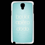 Coque Samsung Galaxy Note 3 Light Boulot Apéro Dodo Turquoise ZG