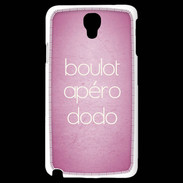 Coque Samsung Galaxy Note 3 Light Boulot Apéro Dodo Rose ZG