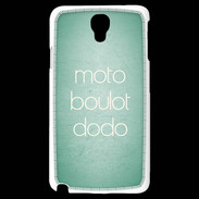 Coque Samsung Galaxy Note 3 Light Moto Boulot Dodo Vert ZG