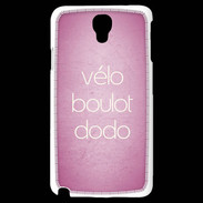 Coque Samsung Galaxy Note 3 Light Vélo Boulot Dodo Rose ZG