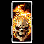 Coque Sony Xperia Z2 Tête de mort en flamme 5