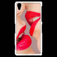 Coque Sony Xperia Z2 Bouche sexy Lesbienne et rouge à lèvres gloss