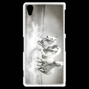 Coque Sony Xperia Z2 Chevaux blancs