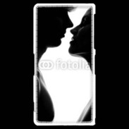 Coque Sony Xperia Z2 Couple d'amoureux en noir et blanc