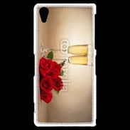 Coque Sony Xperia Z2 Coupe de champagne, roses rouges