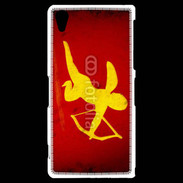 Coque Sony Xperia Z2 Cupidon sur fond rouge