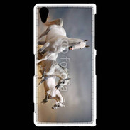 Coque Sony Xperia Z2 Groupe de chevaux blancs