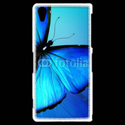 Coque Sony Xperia Z2 Papillon sur fond bleu