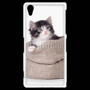 Coque Sony Xperia Z2 Chaton dans un sac