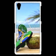 Coque Sony Xperia Z2 Plage Brésil et noix de coco