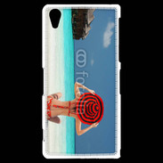 Coque Sony Xperia Z2 Femme assise sur la plage