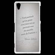 Coque Sony Xperia Z2 Portrait Ame Gris Citation Oscar Wilde