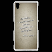 Coque Sony Xperia Z2 Public génie Sepia Citation Oscar Wilde