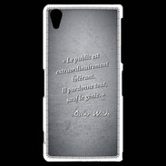 Coque Sony Xperia Z2 Public génie Noir Citation Oscar Wilde