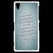 Coque Sony Xperia Z2 Sympathiser Turquoise Citation Oscar Wilde
