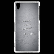 Coque Sony Xperia Z2 Aimer Noir Citation Oscar Wilde