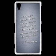 Coque Sony Xperia Z2 Esprits légers Bleu Citation Oscar Wilde