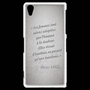 Coque Sony Xperia Z2 Femmes émotions Gris Citation Oscar Wilde