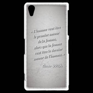 Coque Sony Xperia Z2 Homme veut Gris Citation Oscar Wilde