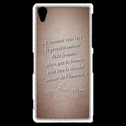 Coque Sony Xperia Z2 Homme veut Rouge Citation Oscar Wilde