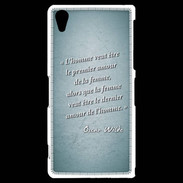 Coque Sony Xperia Z2 Homme veut Turquoise Citation Oscar Wilde