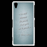 Coque Sony Xperia Z2 Charme passé Turquoise Citation Oscar Wilde