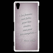 Coque Sony Xperia Z2 Femmes comprises Rose Citation Oscar Wilde