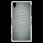 Coque Sony Xperia Z2 Quart d'heure vert Citation Oscar Wilde