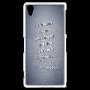 Coque Sony Xperia Z2 Sacrement amour Bleu Citation Oscar Wilde