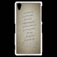 Coque Sony Xperia Z2 Sagesse rêves Sepia Citation Oscar Wilde