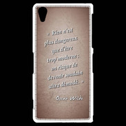 Coque Sony Xperia Z2 Trop moderne Rouge Citation Oscar Wilde