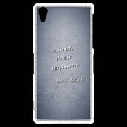 Coque Sony Xperia Z2 Aimer Bleu Citation Oscar Wilde