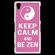 Coque Sony Xperia Z2 Keep Calm Be Zen Rose