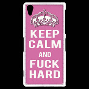 Coque Sony Xperia Z2 Keep Calm Fuck hard Rose