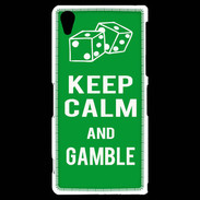Coque Sony Xperia Z2 Keep Calm Gamble Vert