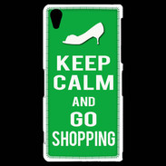 Coque Sony Xperia Z2 Keep Calm Go Shopping Vert