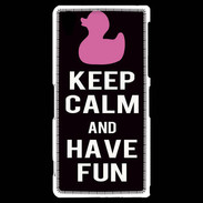 Coque Sony Xperia Z2 Keep Calm Have fun Noir