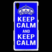 Coque Sony Xperia Z2 Keep Calm Bleu
