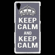 Coque Sony Xperia Z2 Keep Calm Gris
