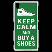Coque Sony Xperia Z2 Keep Calm Buy Shoes Vert