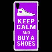 Coque Sony Xperia Z2 Keep Calm Buy Shoes Violet