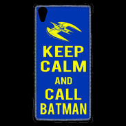Coque Sony Xperia Z2 Keep Calm Batman Bleu