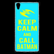 Coque Sony Xperia Z2 Keep Calm Batman Cyan