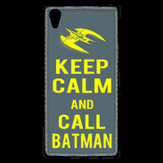 Coque Sony Xperia Z2 Keep Calm Call Batman Gris