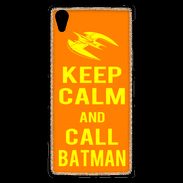 Coque Sony Xperia Z2 Keep Calm Call Batman Orange