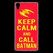 Coque Sony Xperia Z2 Keep Calm Call Batman Rouge