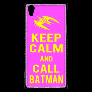 Coque Sony Xperia Z2 Keep Calm Call Batman Rose
